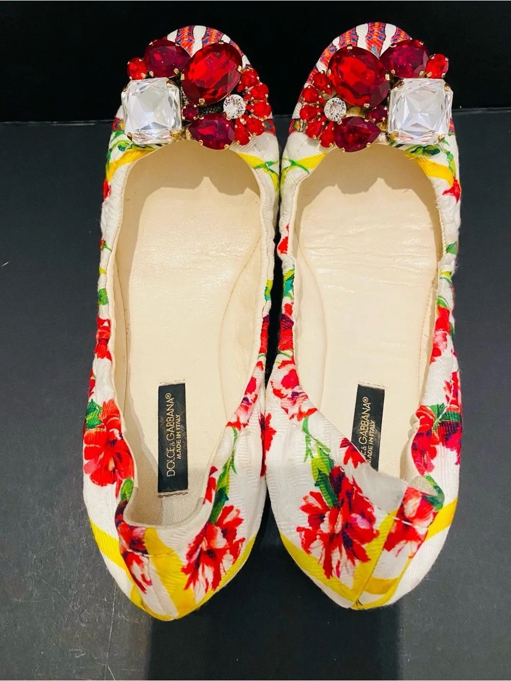 🛍️Dolce & Gabbana Authentic Bellucci Floral Ballet Flats Size 35
